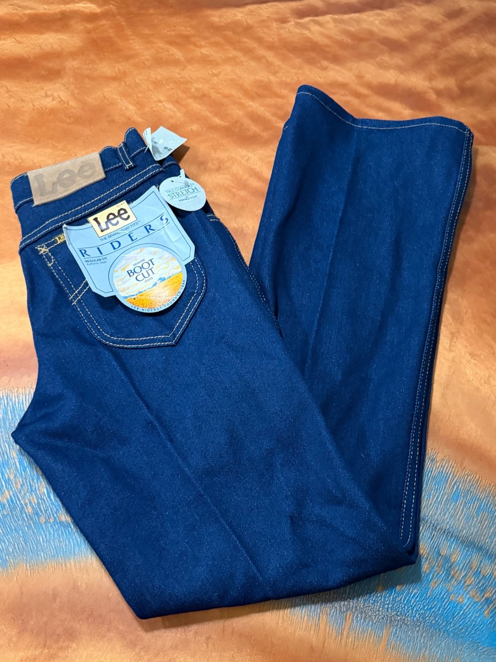 Vintage NWT Lee Riders Boot cut jeans dark wash Made in USA 29x30 NOS